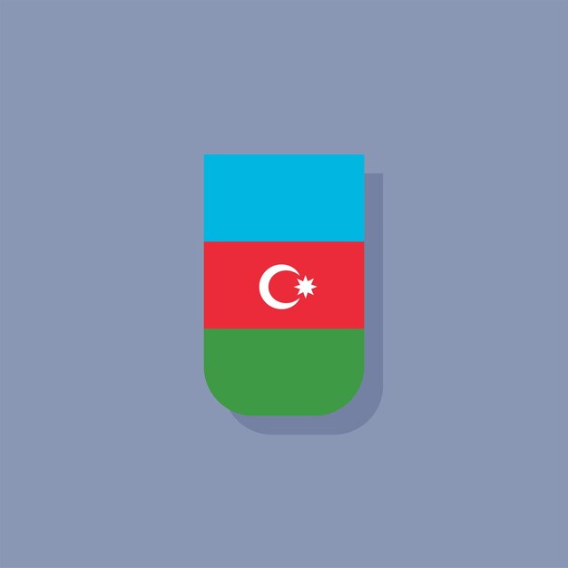 illustration of azerbaijan flag template