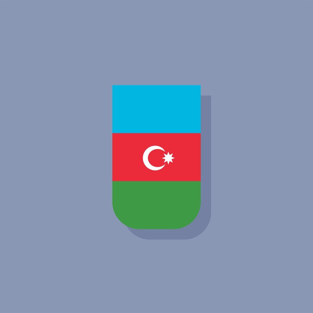 Illustration of azerbaijan flag template