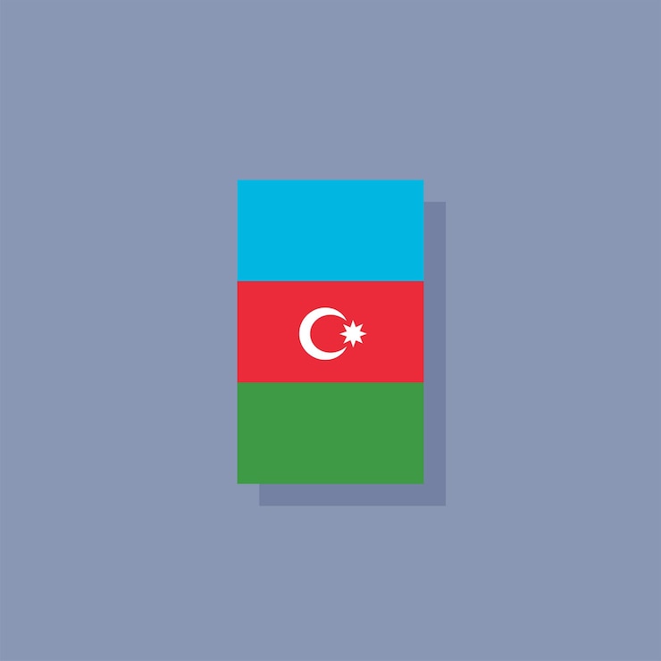 Vector 아제르바이잔 국기 템플릿의 그림