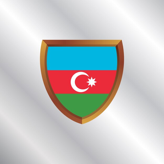 Illustration of Azerbaijan flag Template