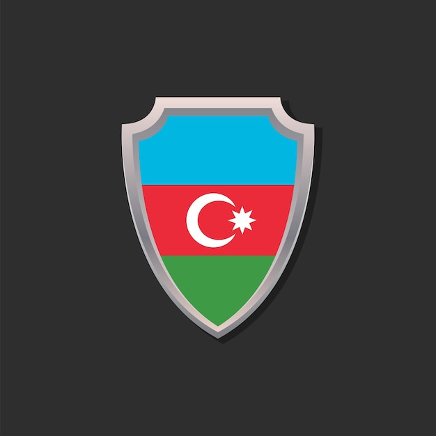 Illustrazione del modello di bandiera dell'azerbaigian