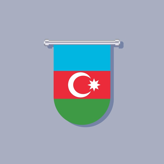 illustration of azerbaijan flag template