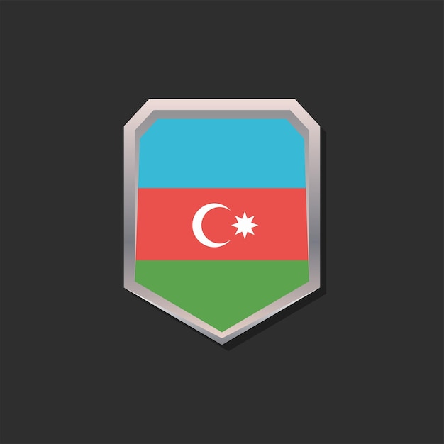 illustration of azerbaijan flag template