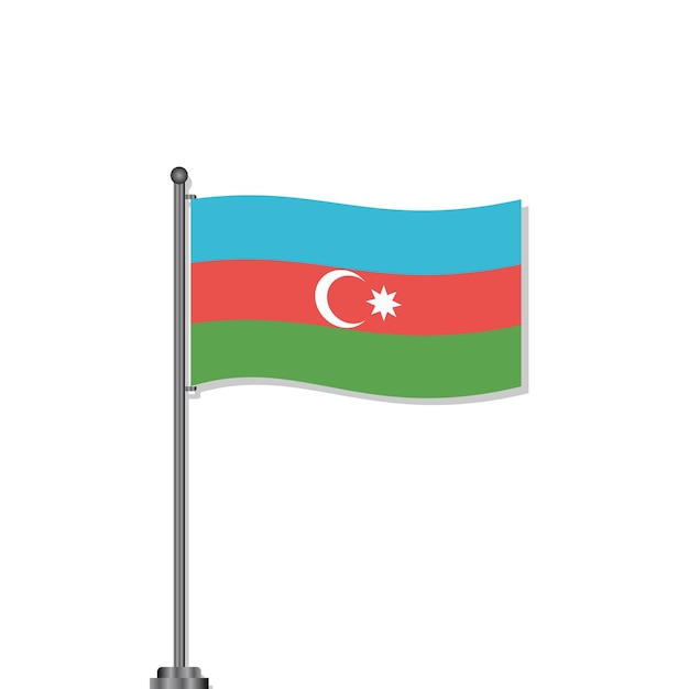 Vector illustration of azerbaijan flag template