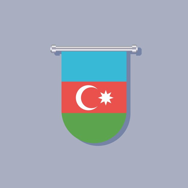 illustration of azerbaijan flag template