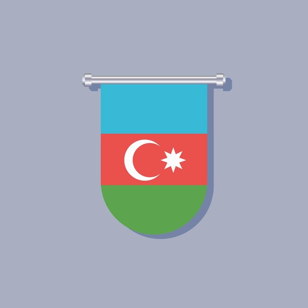 Illustrazione del modello di bandiera dell'azerbaigian