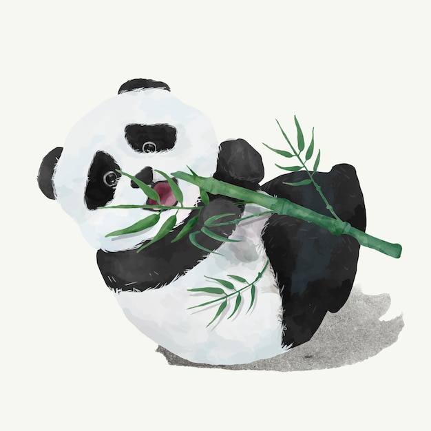 Vector illustration of a baby panda