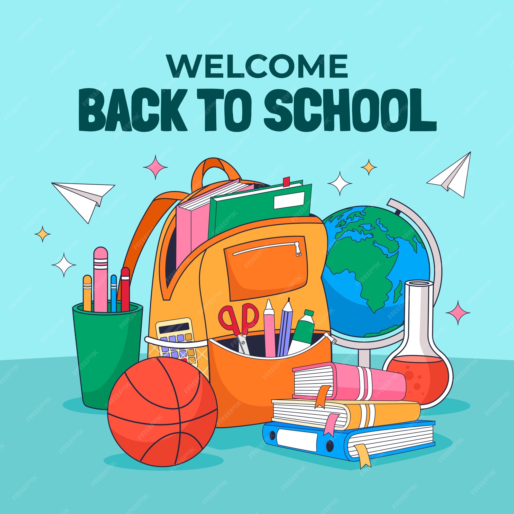 Premium Vector  Back to school illustration.