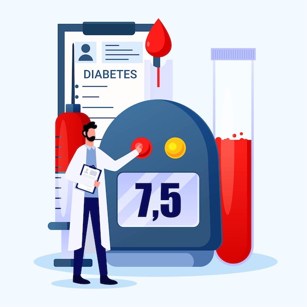 Illustration background diabetes technology medical