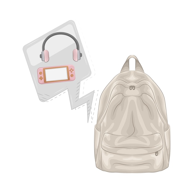 Illustration of backpack