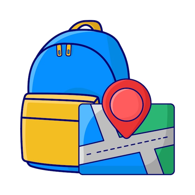 Illustration of backpack