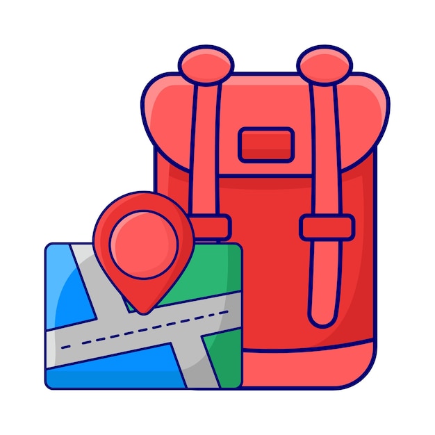 Illustration of backpack