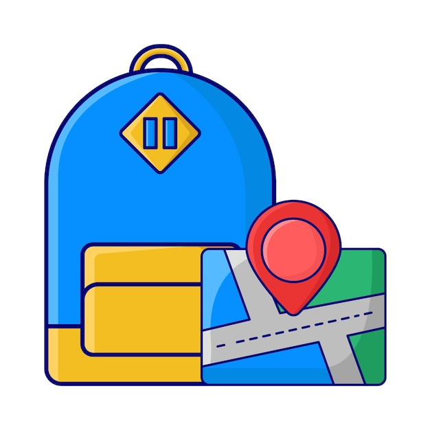 Illustration of backpack