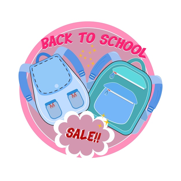 Vector illustration of backpack