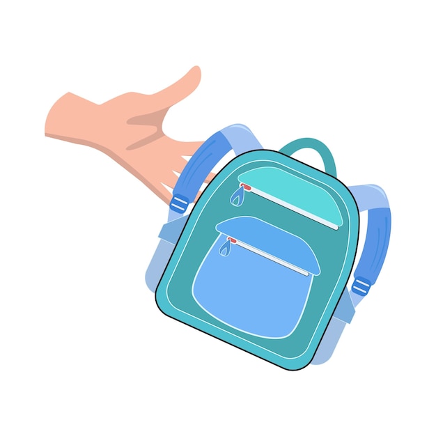 Illustration of backpack