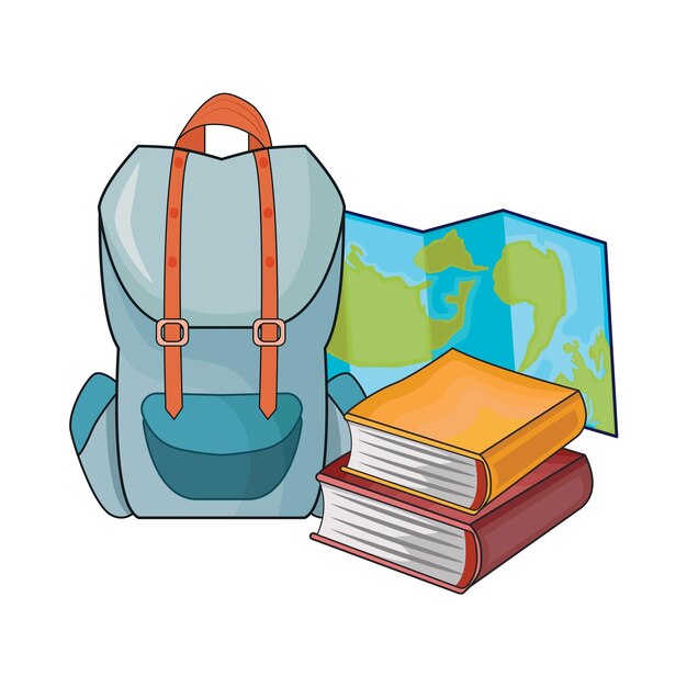 Vector illustration of backpack