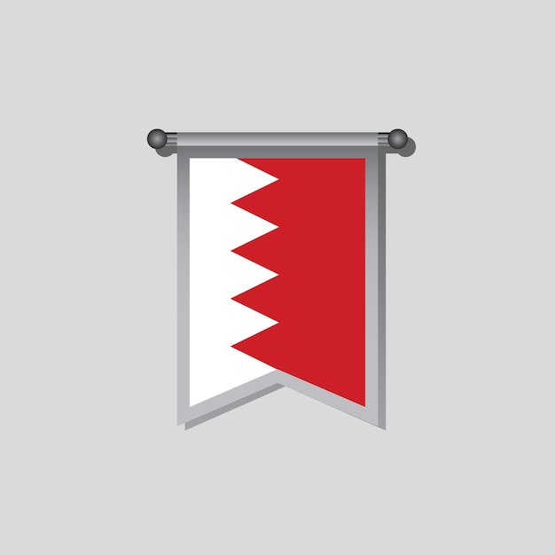 Vector illustration of bahrain flag template