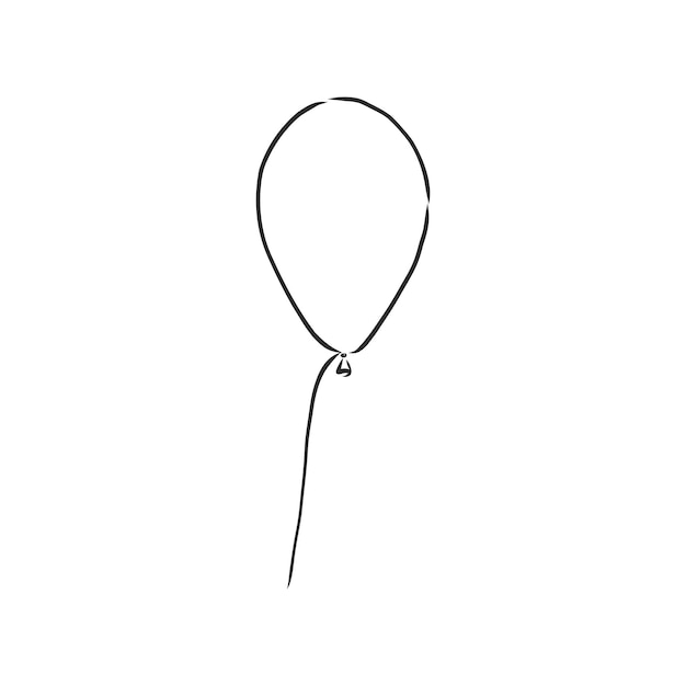 Palloncino di illustrazione. stile scarabocchio, illustrazione di schizzo vettoriale palloncino