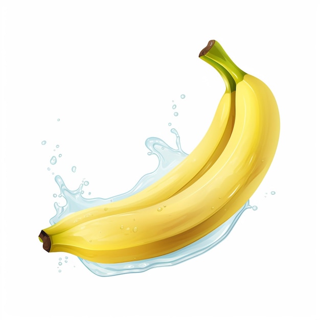 illustration banana fruit vector tropical food isolated yellow fresh set sweet element p