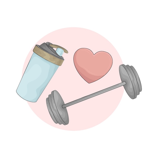 Vector illustration of barbell