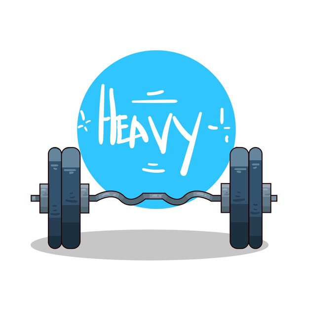 Vector illustration of barbell