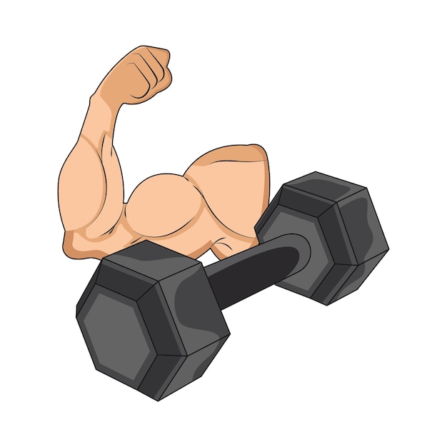 Vector illustration of barbell