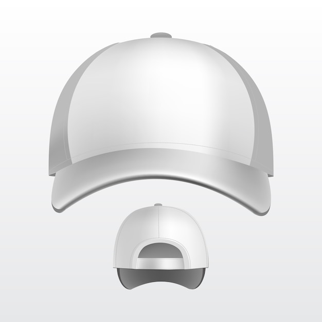 Vector illustration of baseball cap on white background