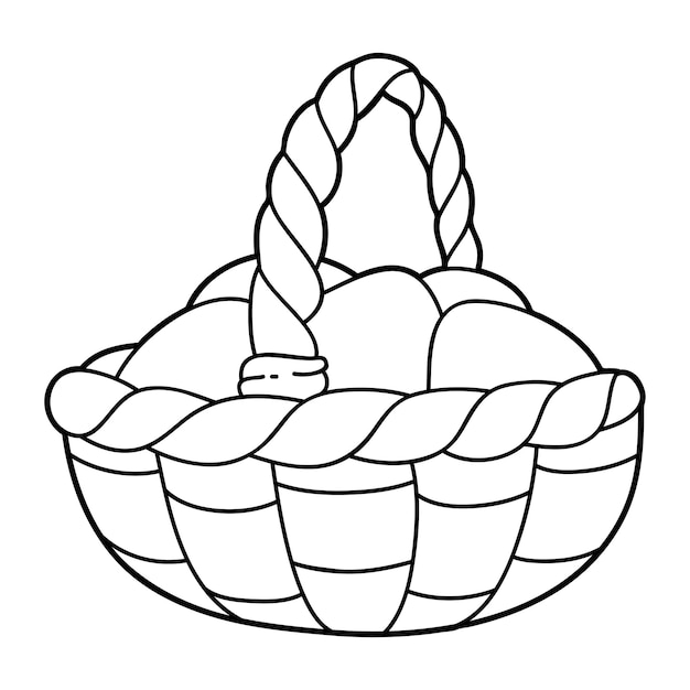 illustration of basket with eggs