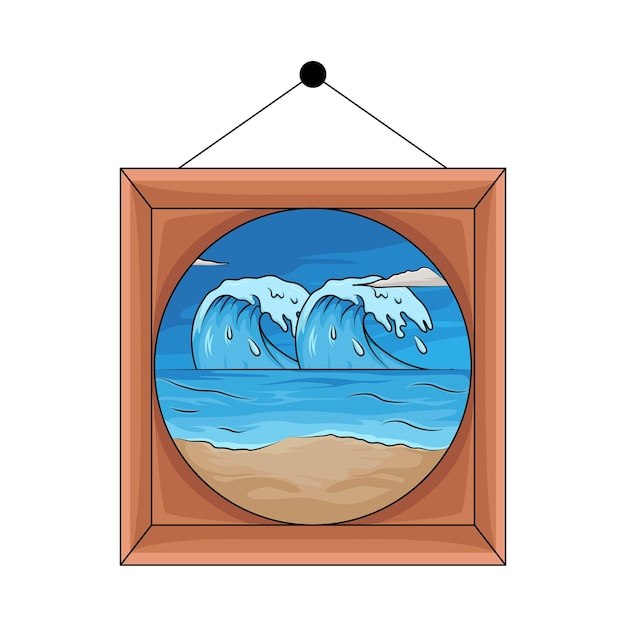 Vector illustration of beach