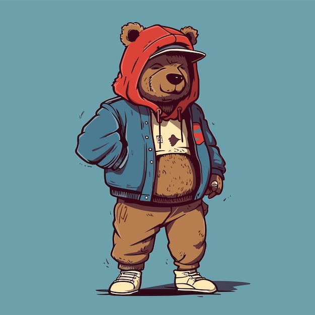 Premium Vector | Illustration bear character