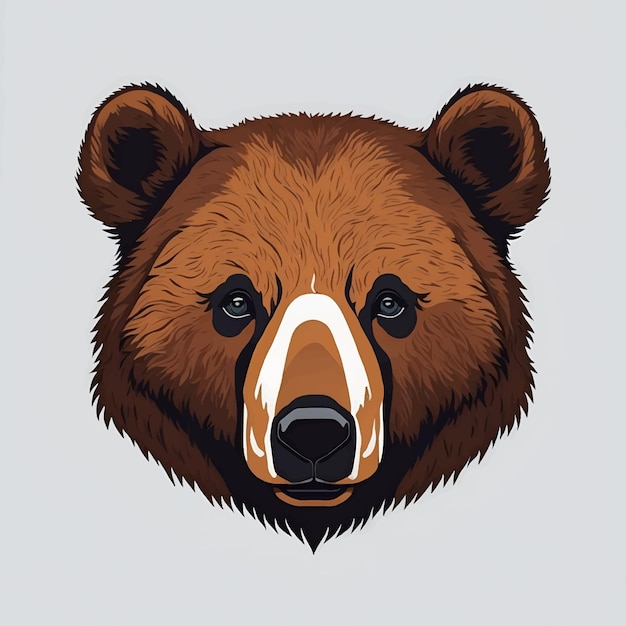 Illustration of bear face vector