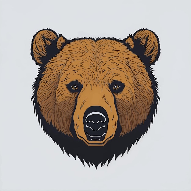 Vector illustration of bear face vector