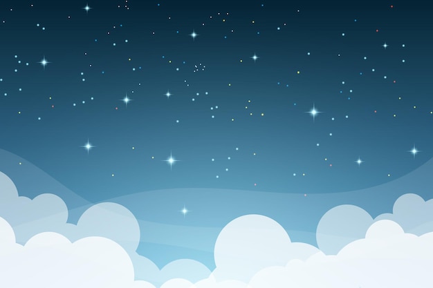 美しい夜空のイラスト