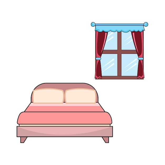 Illustration of bed