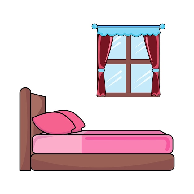 Vector illustration of bed