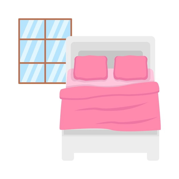 Vector illustration of bed