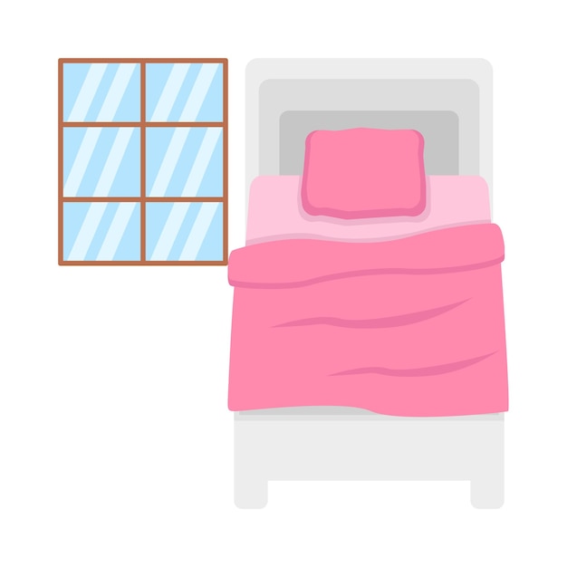 Vector illustration of bed