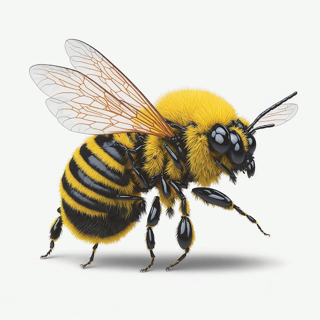 蜂のイラスト 白背景のイラスト