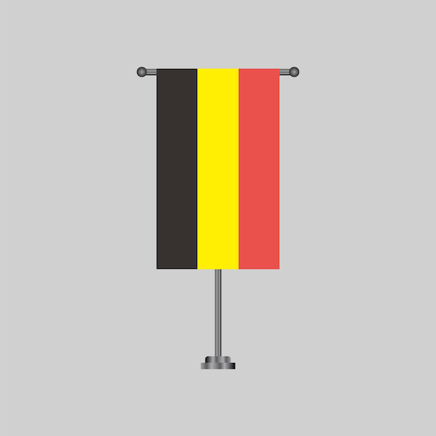 Vector illustration of belgium flag template