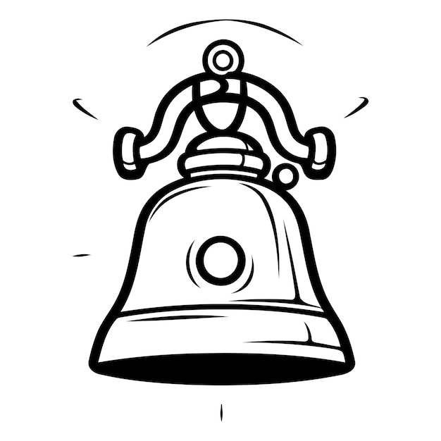 Vector illustration of a bell on a white background