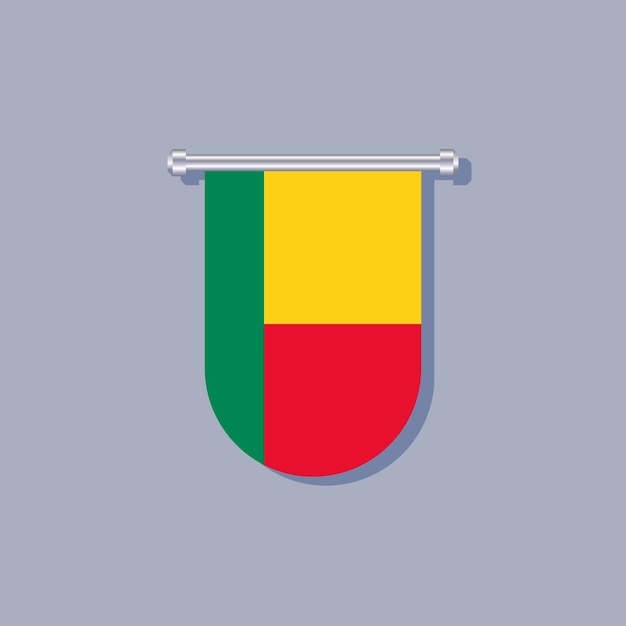 Illustration of Benin flag Template