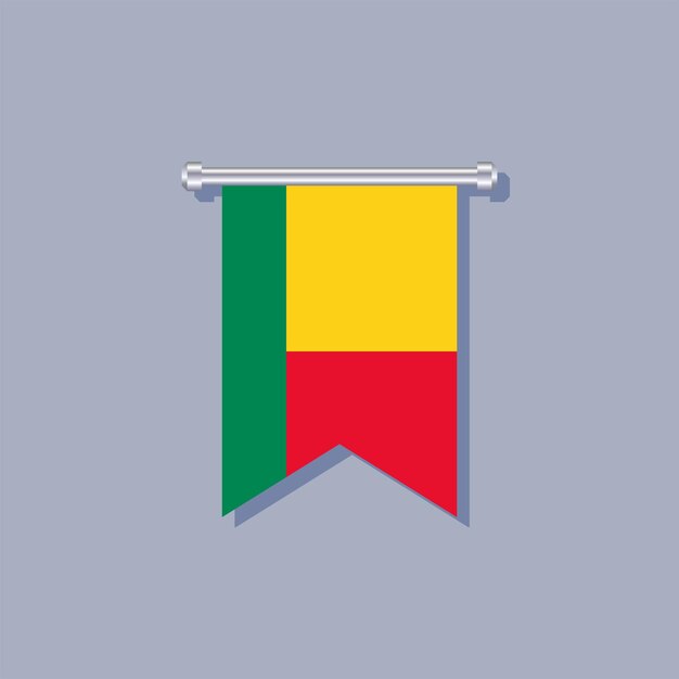 Illustration of Benin flag Template