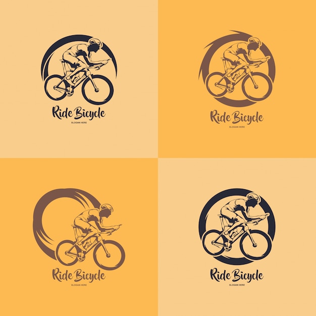 Illustrazione del design della bicicletta, silhouette della bicicletta
