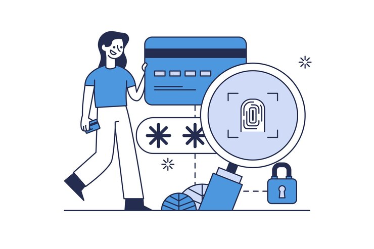 Vector illustration biometric security