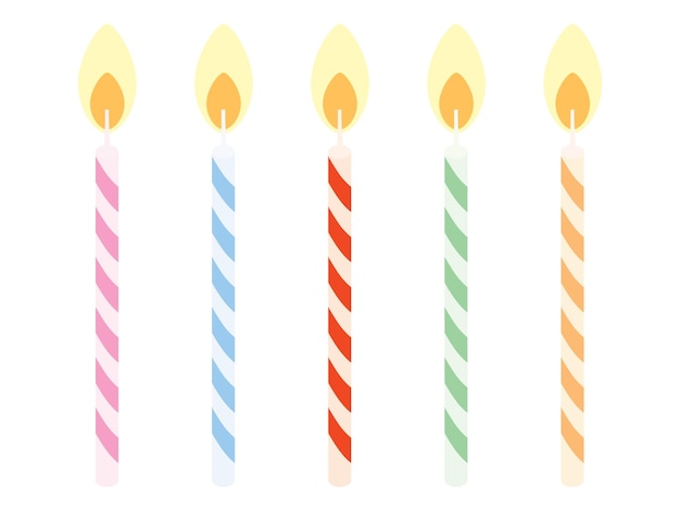 Illustration of the birthday candle