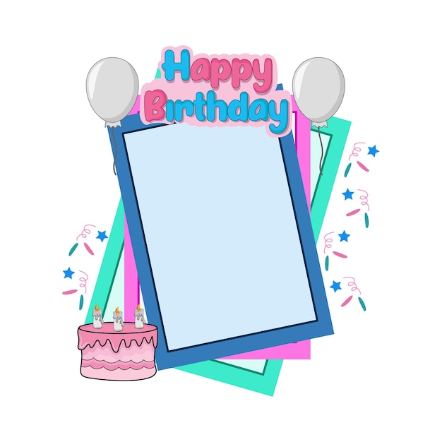 Illustration of birthday frame