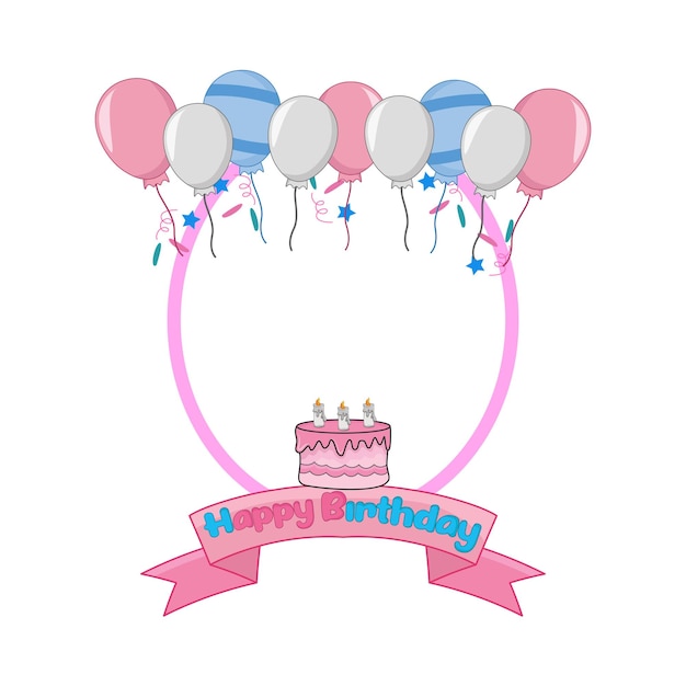 Illustration of birthday frame