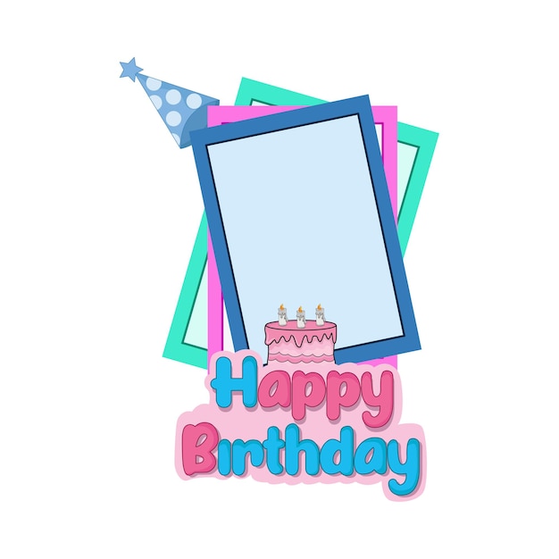 Illustration of birthday frame