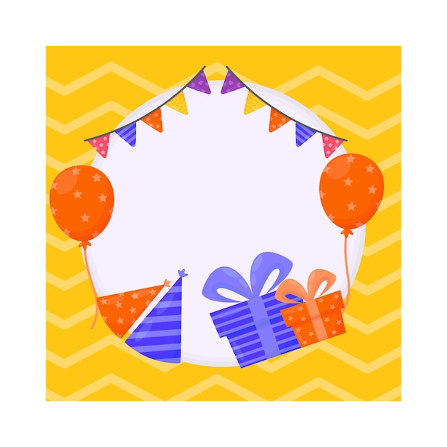 Vector illustration of birthday party