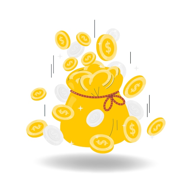 Vector illustration of bitcoin cryptocurrency concept